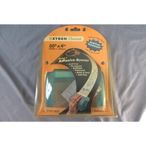 Xyron Cheetah 30’ X 4” Wide Adhesive Runner Acid Free Permanent Refillable NIP
